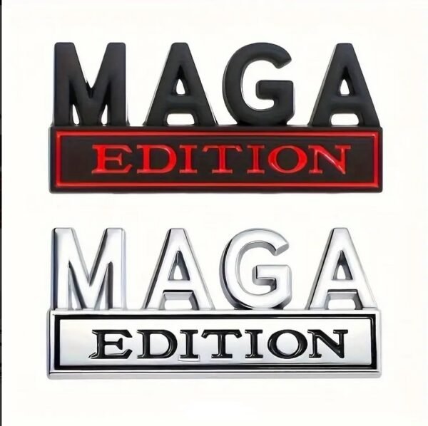 MAGA Special Edition Emblem, Raised 3D Badge Decal Replacement, Car, Truck, SUV, Army Decal Sticker Strong Adhesive Badge Make America Great Again Trump Patriotic Gear